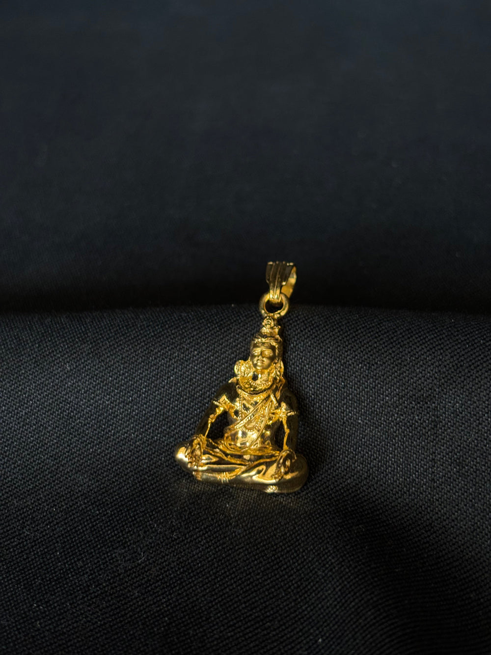22K Gold Meditating Figure Pendant (Without Chain)