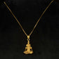 22K Gold Meditating Figure Pendant (Without Chain)