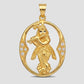 22KT Yellow Gold Lord Swaminarayan Pendant | Spiritual Gold Locket