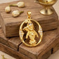 22KT Yellow Gold Lord Swaminarayan Pendant | Spiritual Gold Locket