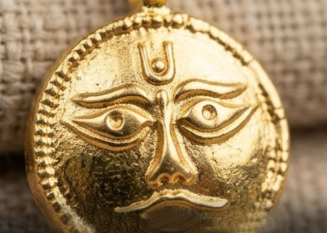 22KT Yellow Gold Lord Ganesha Pendant | Divine Vinayaka Religious Jewelry