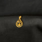 22K Gold Circular Filigree Pendant with Central Detail (Without Chain)