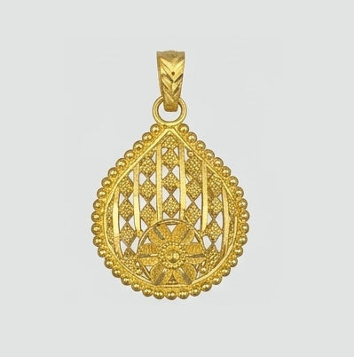 22KT Gold Lord Hanuman Pendant | Bajrangbali Devotional Gold Jewelry