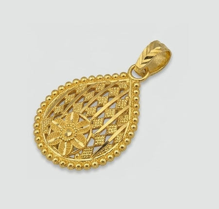22KT Gold Lord Hanuman Pendant | Bajrangbali Devotional Gold Jewelry