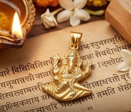 Auspicious 22KT Gold Lord Ganesha Pendant | Handcrafted Religious Jewelry