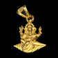Auspicious 22KT Gold Lord Ganesha Pendant | Handcrafted Religious Jewelry