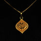 22K Gold Textured Heart Pendant (Without Chain)