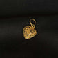22K Gold Textured Heart Pendant (Without Chain)