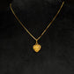 22K Gold Textured Heart Pendant (Without Chain)