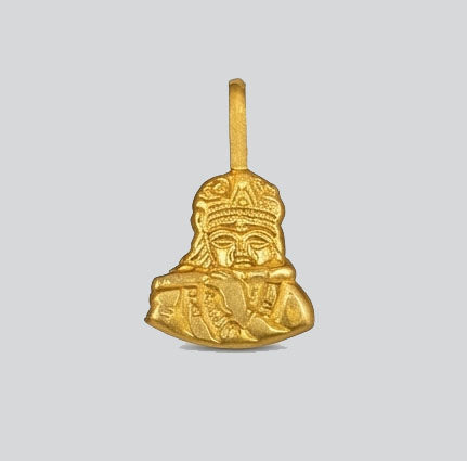 22KT Yellow Gold Lord Krishna Pendant | Divine Flute Krishna Jewelry