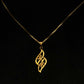 22K Gold Abstract Floral Swirl Pendant (Without Chain)
