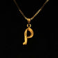 22K Gold Abstract Swirl Pendant (Without Chain)