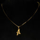 22K Gold Letter "A" Script Pendant (Without Chain)