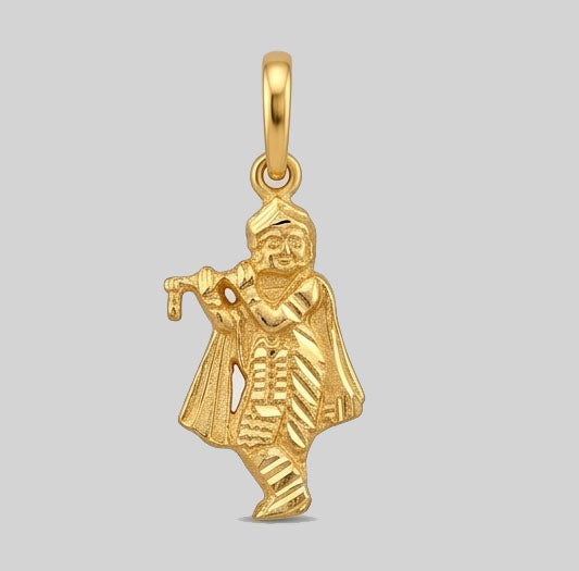 22KT Gold Lord Vithoba Pendant | Panduranga Vitthal Religious Locket