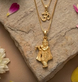 22KT Gold Lord Vithoba Pendant | Panduranga Vitthal Religious Locket