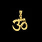 Minimalist 22KT Gold Om Pendant | Spiritual Yellow Gold Jewelry