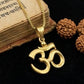 Minimalist 22KT Gold Om Pendant | Spiritual Yellow Gold Jewelry