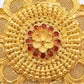 Men's/Unisex 22K Gold Shield Pendant | Hand-Engraved Medallion