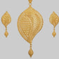 22KT Yellow Gold Filigree Necklace Set | Traditional Round Pendant & Earrings
