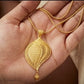 22KT Yellow Gold Filigree Necklace Set | Traditional Round Pendant & Earrings