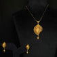 22K Gold Pendant Set with Leaf Motif & Detailed Filigree.  (without chain)