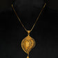 22K Gold Pendant Set with Leaf Motif & Detailed Filigree.  (without chain)