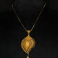 22K Gold Pendant Set with Leaf Motif & Detailed Filigree.  (without chain)