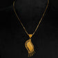 22K Gold Flowing Pendant Set with Dangling Details. (without chain)