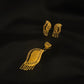 22K Gold Flowing Pendant Set with Dangling Details. (without chain)