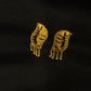 22K Gold Flowing Pendant Set with Dangling Details. (without chain)