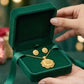 22KT Gold Heart-Motif Necklace Set | Elegant Pendant & Dangle Earrings