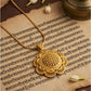 22KT Gold Heart-Motif Necklace Set | Elegant Pendant & Dangle Earrings