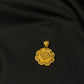 22K Gold Pendant Set with Floral Motif & Textured Pattern. (without chain)