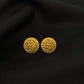 22K Gold Pendant Set with Floral Motif & Textured Pattern. (without chain)