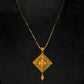 22K Gold Geometric Pendant Set with Diamond Shape & Detailed Dangles. (without chain)