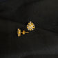 22K Gold Two-Tone Pendant and Earrings Set with Diamond Accents