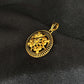22K Gold Floral Pendant and Earrings Set with Delicate Filigree