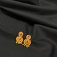 22K Gold Antique Necklace & Earrings Set with Ruby Accents - Traditional Indian