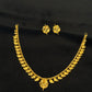 22K Gold Necklace and Stud Earrings Set