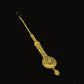 22KT Gold Teardrop Maang Tikka | Embossed Traditional Gold Jewelry
