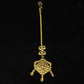 Traditional 22KT Gold Filigree Maang Tikka with Emerald Green Beads