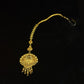 22KT Gold Circular Mandala Maang Tikka with Multi-Gemstone Accents