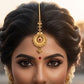 22KT Gold Goddess Lakshmi Temple Maang Tikka | Religious Bridal Jewelry