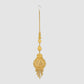 Modern 22KT Gold Geometric Maang Tikka with Ruby Stone Accents