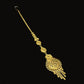 Modern 22KT Gold Geometric Maang Tikka with Ruby Stone Accents