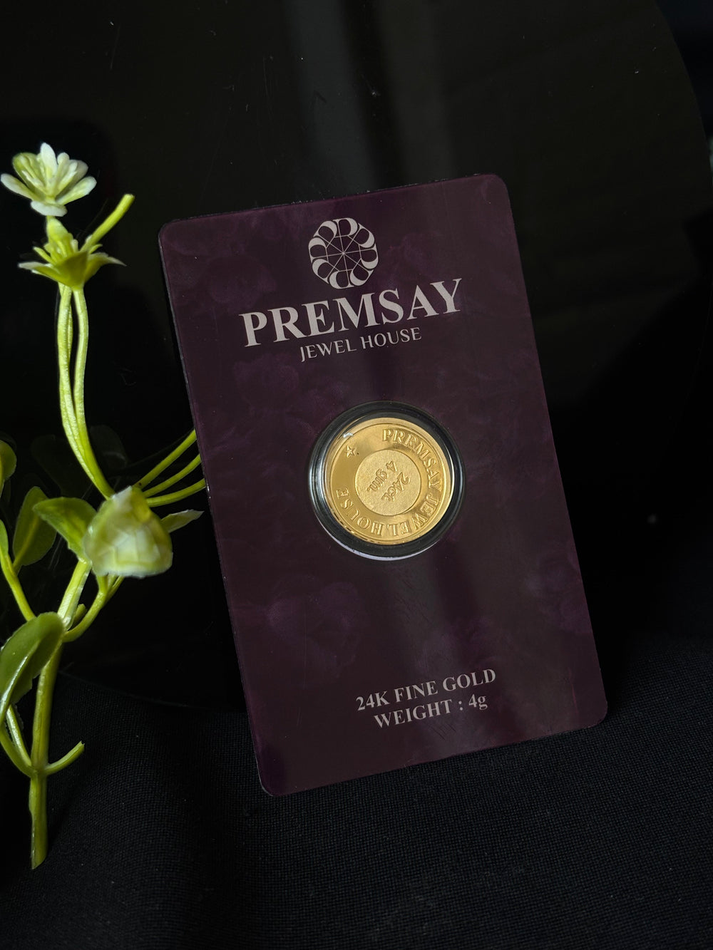 Premsay Jewel House 24K (995) Pure Gold Coin – 4 Grams