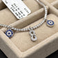 Elegant Quatrefoil Pavé Sterling Silver Ladies Bracelet