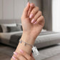 Elegant Quatrefoil Pavé Sterling Silver Ladies Bracelet