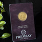 PremSay Jewel House 24K (999) Pure Gold Coin - 100mg Lakshmi Ganesh Design