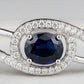 92.5 Silver Sapphire-Blue Swirl Statement Bangle